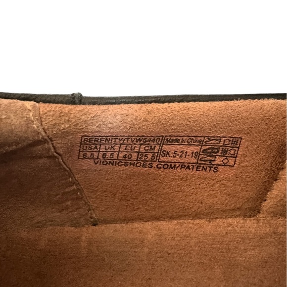 Vionic Black Magnolia Serenity Leather Strappy Slip On Loafer Flats Size 8.5 - Picture 13 of 13